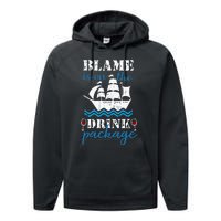 Funny Cruise Gifts Blame It On The Drink Package Performance Fleece Hoodie