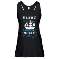 Funny Cruise Gifts Blame It On The Drink Package Ladies Essential Flowy Tank