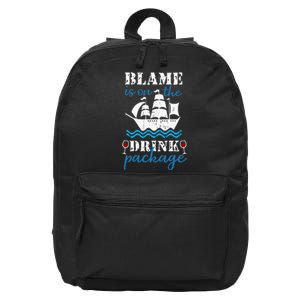 Funny Cruise Gifts Blame It On The Drink Package 16 in Basic Backpack