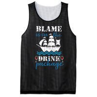 Funny Cruise Gifts Blame It On The Drink Package Mesh Reversible Basketball Jersey Tank