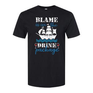 Funny Cruise Gifts Blame It On The Drink Package Softstyle CVC T-Shirt