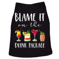 Funny Cruise Gifts Blame It On The Drink Package Doggie Tank