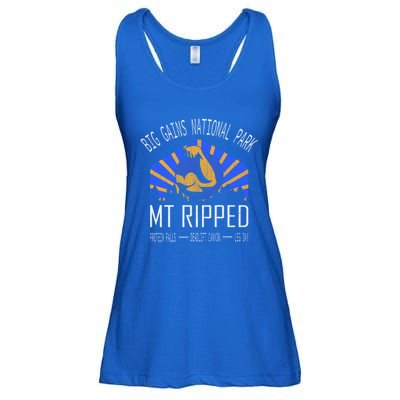 Funny Cute Gift Big Gains National Park Cute Gift Mt Ripped Cute Gift Leg Day Gi Ladies Essential Flowy Tank