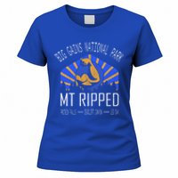 Funny Cute Gift Big Gains National Park Cute Gift Mt Ripped Cute Gift Leg Day Gi Women's T-Shirt