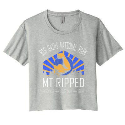 Funny Cute Gift Big Gains National Park Cute Gift Mt Ripped Cute Gift Leg Day Gi Women's Crop Top Tee