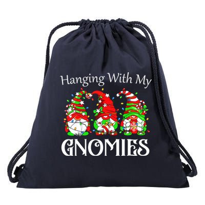 Funny Christmas Gnome Hanging With Drawstring Bag