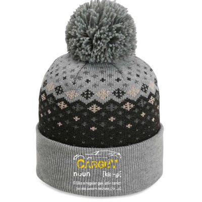 Funny Car Guy Vintage Car Guy Definition Mechanic The Baniff Cuffed Pom Beanie