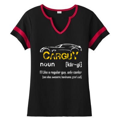 Funny Car Guy Vintage Car Guy Definition Mechanic Ladies Halftime Notch Neck Tee