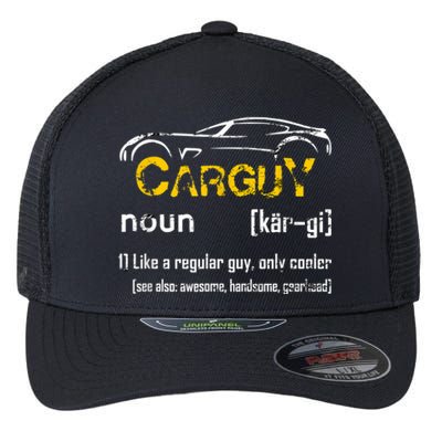 Funny Car Guy Vintage Car Guy Definition Mechanic Flexfit Unipanel Trucker Cap