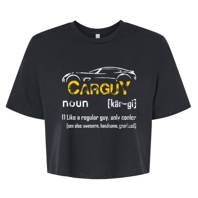 Funny Car Guy Vintage Car Guy Definition Mechanic Bella+Canvas Jersey Crop Tee