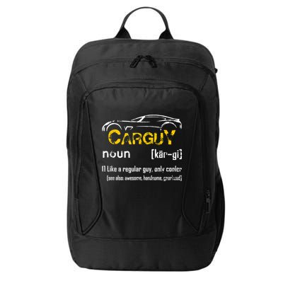 Funny Car Guy Vintage Car Guy Definition Mechanic City Backpack