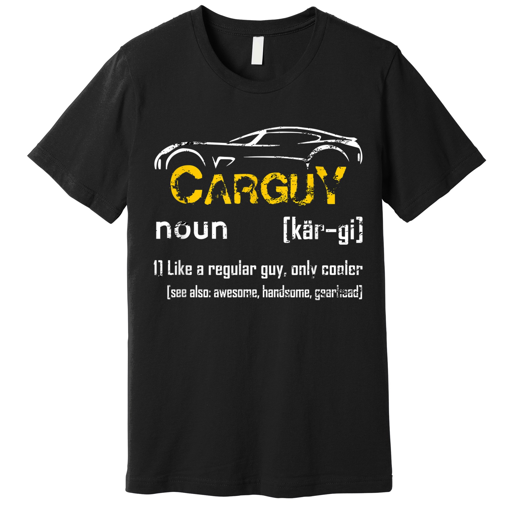 Funny Car Guy Vintage Car Guy Definition Mechanic Premium T-Shirt