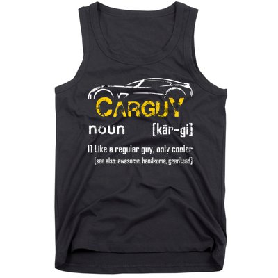 Funny Car Guy Vintage Car Guy Definition Mechanic Tank Top