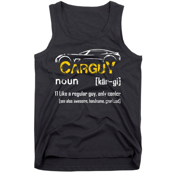 Funny Car Guy Vintage Car Guy Definition Mechanic Tank Top
