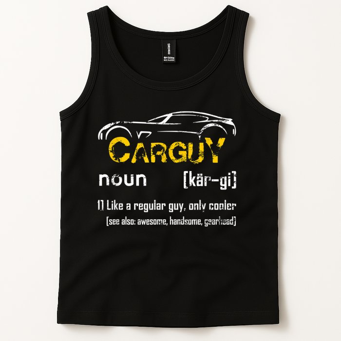 Funny Car Guy Vintage Car Guy Definition Mechanic Tank Top