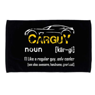 Funny Car Guy Vintage Car Guy Definition Mechanic Microfiber Hand Towel