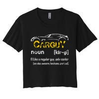 Funny Car Guy Vintage Car Guy Definition Mechanic Women's Crop Top Tee