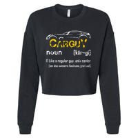 Funny Car Guy Vintage Car Guy Definition Mechanic Cropped Pullover Crew