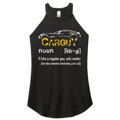 Funny Car Guy Vintage Car Guy Definition Mechanic Women's Perfect Tri Rocker Tank