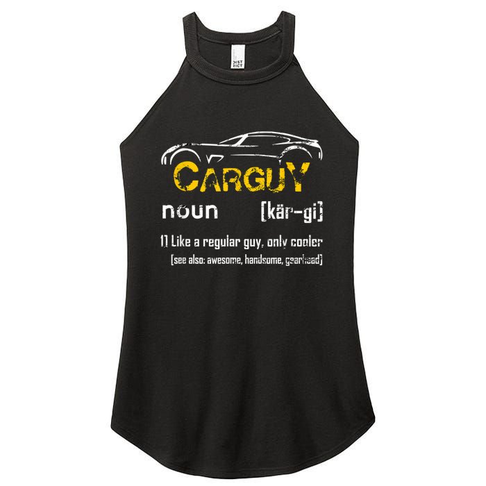 Funny Car Guy Vintage Car Guy Definition Mechanic Women's Perfect Tri Rocker Tank