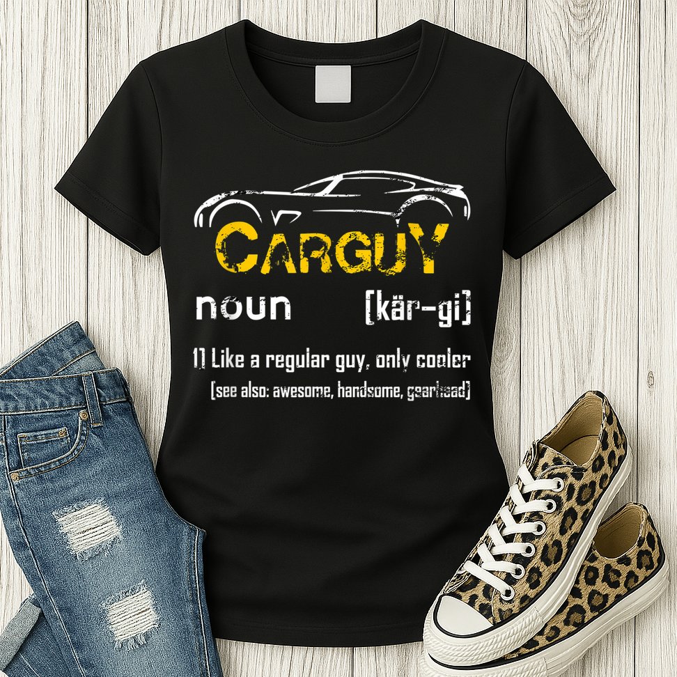 Funny Car Guy Vintage Car Guy Definition Mechanic Womens T-Shirt