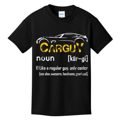 Funny Car Guy Vintage Car Guy Definition Mechanic Kids T-Shirt
