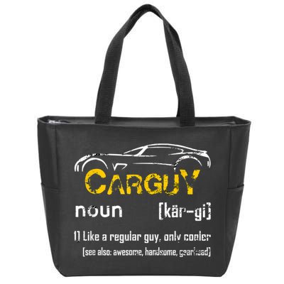 Funny Car Guy Vintage Car Guy Definition Mechanic Zip Tote Bag