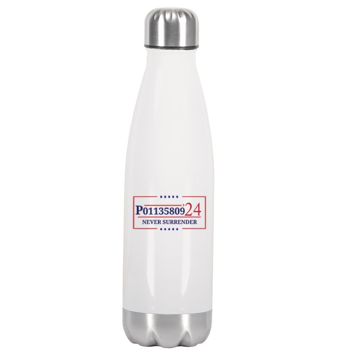 Fulton County Georgia Jail Prisoner Inmate P01135809 Mugshot Stainless Steel Insulated Water Bottle