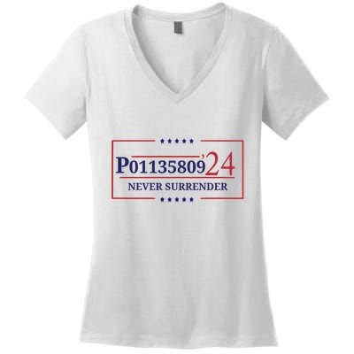 Fulton County Georgia Jail Prisoner Inmate P01135809 Mugshot Women's V-Neck T-Shirt