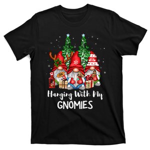 Funny Christmas Gnome Hanging With My Gnomies Family Pajamas T-Shirt