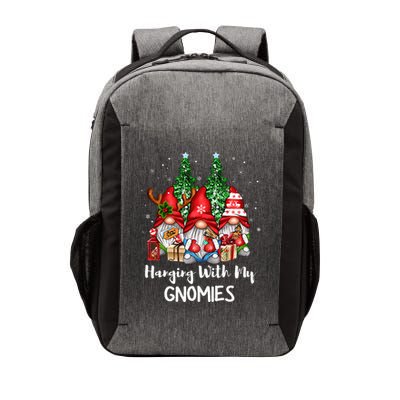 Funny Christmas Gnome Hanging With My Gnomies Family Pajamas Vector Backpack