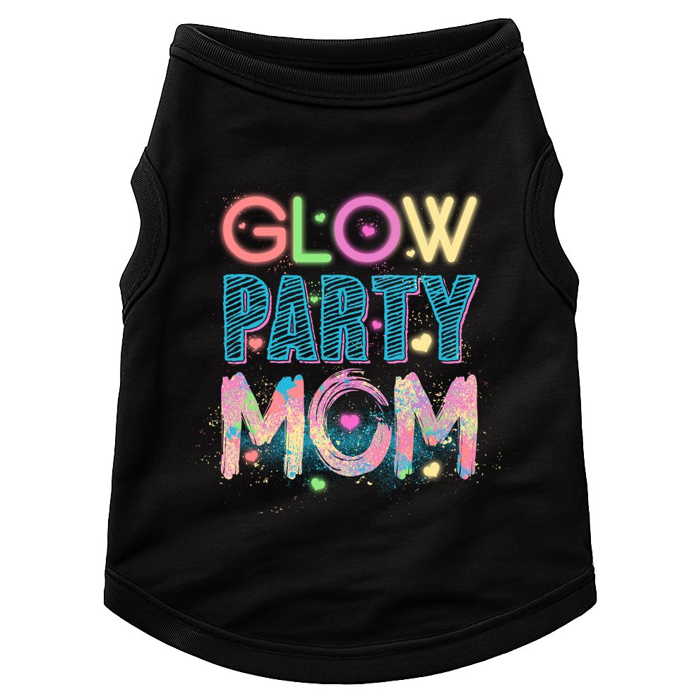 Funny Cute Glow Party Mom Doggie Tank
