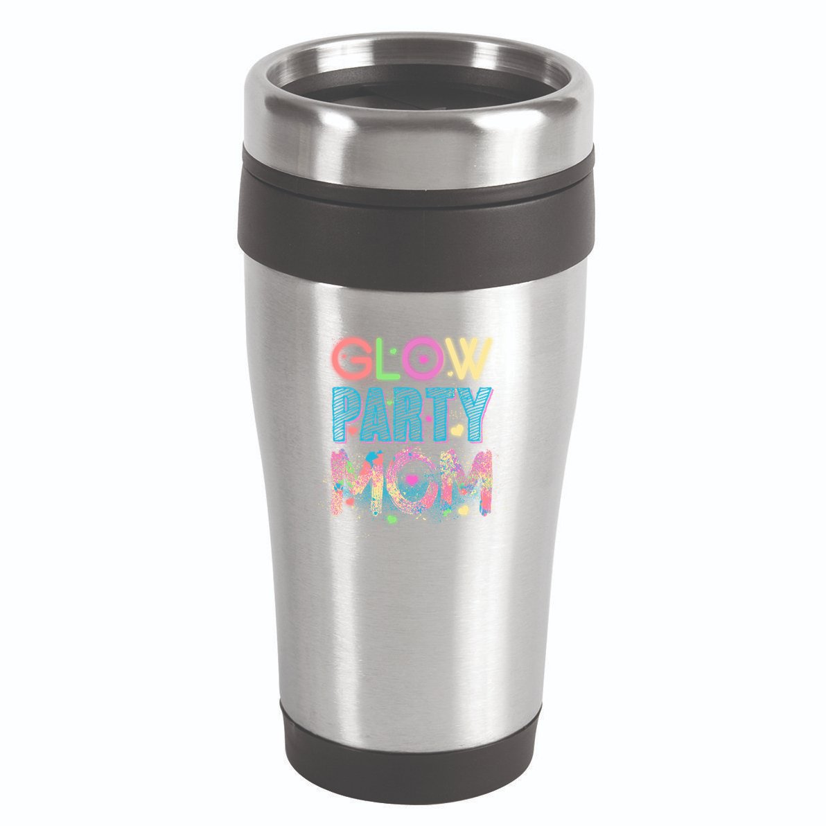 Funny Cute Glow Party Mom 16oz Travel Tumbler