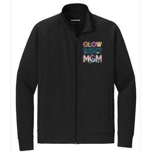 Funny Cute Glow Party Mom Stretch Full-Zip Cadet Jacket