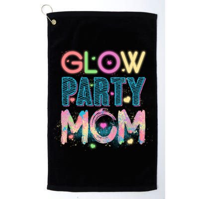 Funny Cute Glow Party Mom Platinum Collection Golf Towel