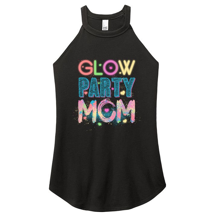 Funny Cute Glow Party Mom Women's Perfect Tri Rocker Tank