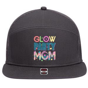 Funny Cute Glow Party Mom 7 Panel Mesh Trucker Snapback Hat