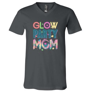 Funny Cute Glow Party Mom V-Neck T-Shirt