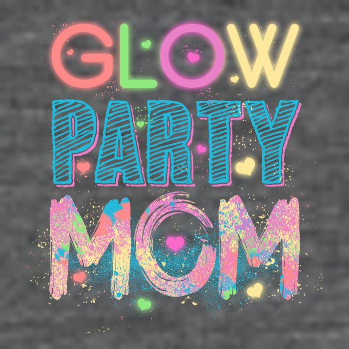 Funny Cute Glow Party Mom Flatbill Hat