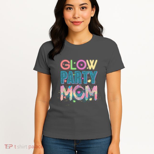 Funny Cute Glow Party Mom Women's T-Shirt