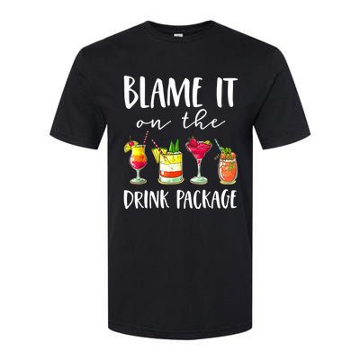 Funny Cruise Gifts Blame It On The Drink Package Softstyle CVC T-Shirt