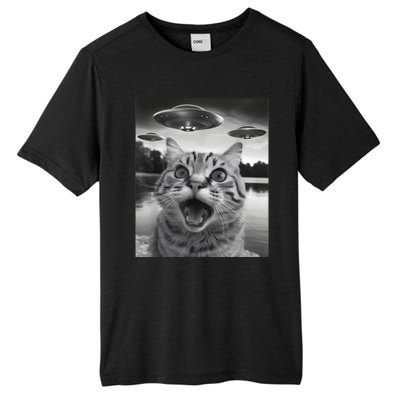 Funny Cat Graphic Ufo Weird Tall Fusion ChromaSoft Performance T-Shirt