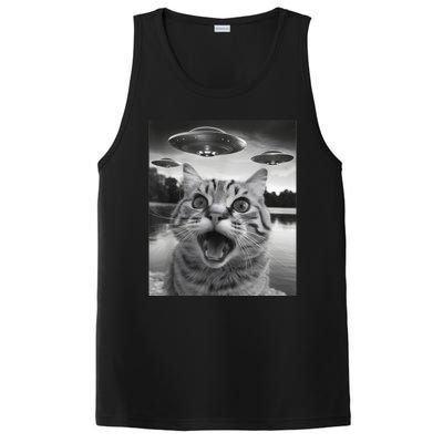 Funny Cat Graphic Ufo Weird PosiCharge Competitor Tank