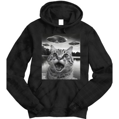 Funny Cat Graphic Ufo Weird Tie Dye Hoodie