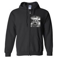 Funny Cat Graphic Ufo Weird Full Zip Hoodie