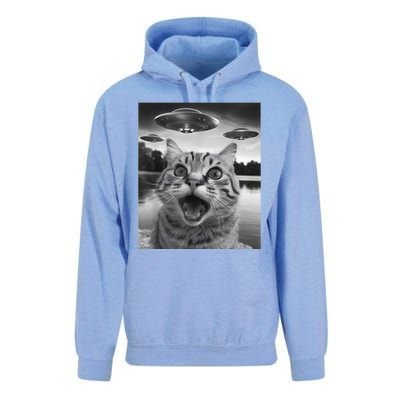 Funny Cat Graphic Ufo Weird Unisex Surf Hoodie