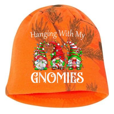 Funny Christmas Gnome Hanging With My Gnomies Family Pajamas Kati - Camo Knit Beanie