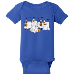 Funny Cow Ghost Halloween Farmer Trick Or Treat Cow Lover Baby Bodysuit