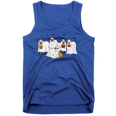 Funny Cow Ghost Halloween Farmer Trick Or Treat Cow Lover Tank Top