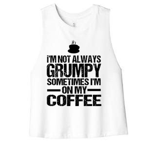 Funny Coffee Grandpa Funny Retired Papa Gift Women's Racerback Cropped Tank